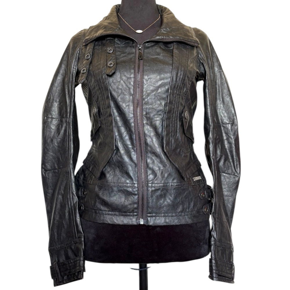 Affliction Black Premium Women's Medium Black Genuine Leather Jacket - Picture 2 of 9